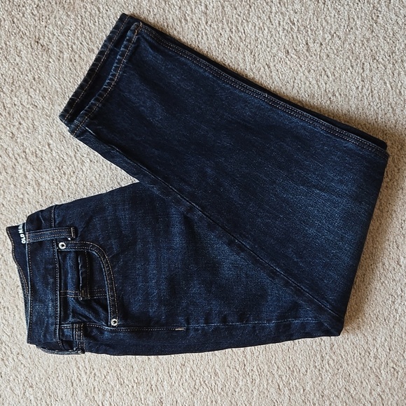 Old Navy High-Rise Slouchy Straight Cropped Dark Wash Jeans Size 00 - Picture 15 of 15